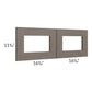 RTA Natural Grey Shaker 33" x 12" Glass Doors Only with Glass Included