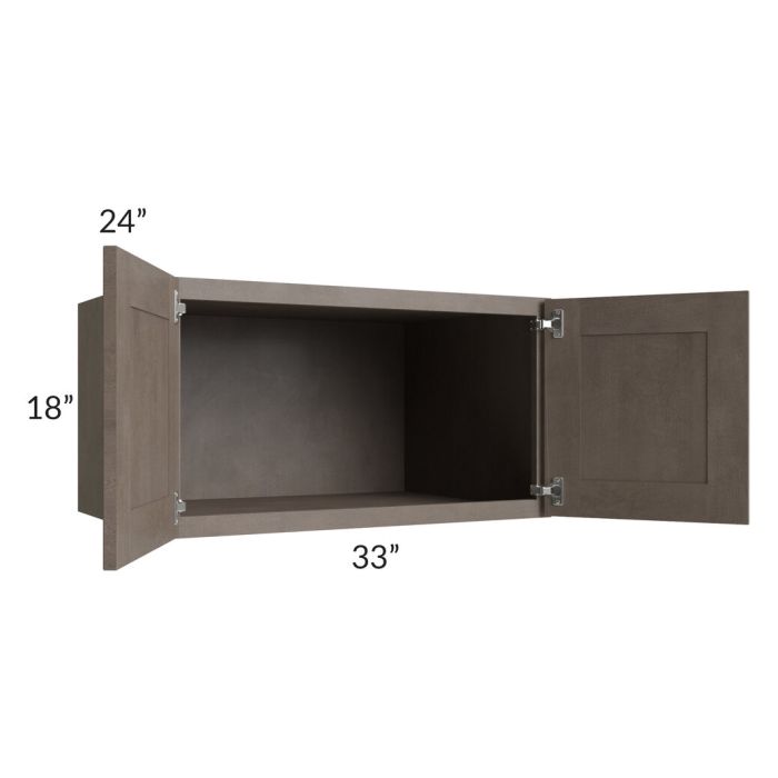 RTA Natural Grey Shaker 33" x 18" x 24" Wall Cabinet
