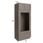 RTA Natural Grey Shaker 33" x 84" Double Oven or Oven/Microwave Cabinet