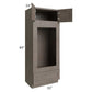 RTA Natural Grey Shaker 33" x 84" Double Oven or Oven/Microwave Cabinet