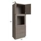 RTA Natural Grey Shaker 33" x 96" Oven Cabinet with 1 Decorative Panel