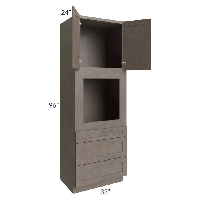 RTA Natural Grey Shaker 33" x 96" Oven Cabinet