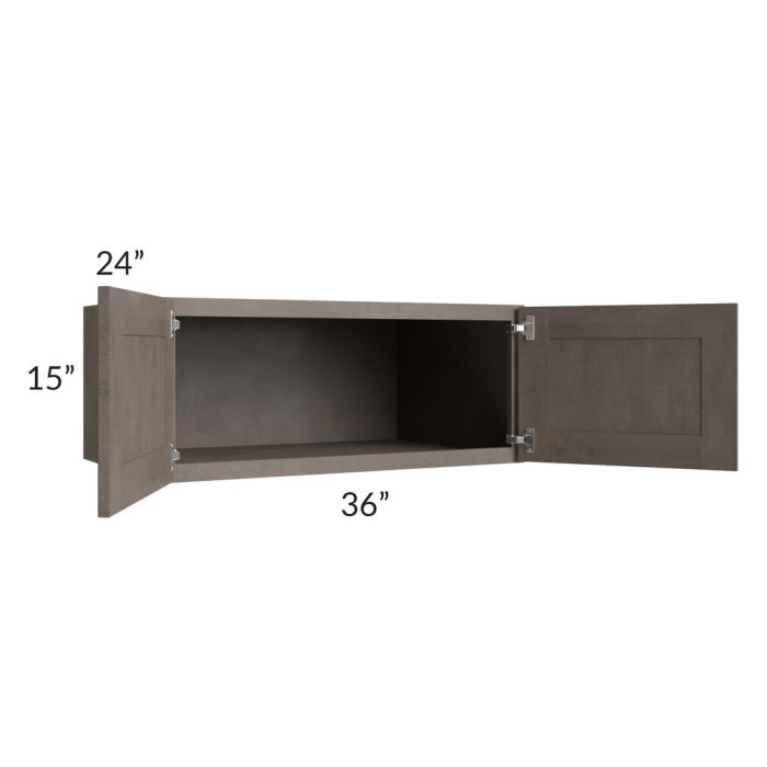 RTA Natural Grey Shaker 36" x 15" x 24" Wall Cabinet