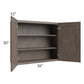 RTA Natural Grey Shaker 36" x 30" Wall Cabinet with Glass Door