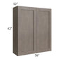 RTA Natural Grey Shaker 36" x 42" Wall Cabinet with 1 Decorative End Panel