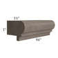 RTA Natural Grey Shaker 96" W x 1" H Light Rail Molding