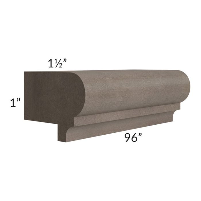 RTA Natural Grey Shaker 96" W x 1" H Light Rail Molding