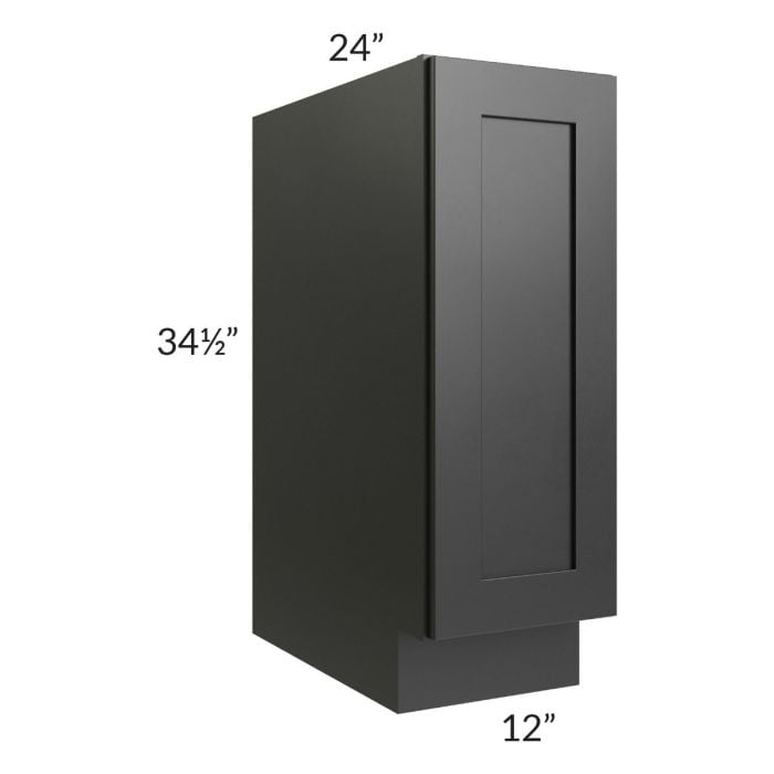 RTA Onyx Black Shaker 12" Spice Rack Base Cabinet
