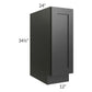 RTA Onyx Black Shaker 12" Spice Rack Base Cabinet with 2 Decorative End Panels