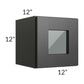 RTA Onyx Black Shaker 12" x 12" Decorative Wall Cabinet with Plain Glass