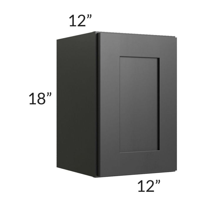 RTA Onyx Black Shaker 12" x 18" Wall Cabinet