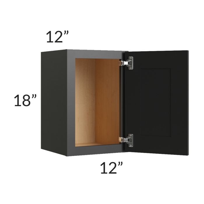 RTA Onyx Black Shaker 12" x 18" Wall Cabinet