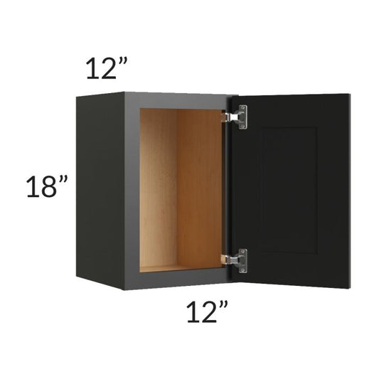 RTA Onyx Black Shaker 12" x 18" Wall Cabinet