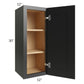 RTA Onyx Black Shaker 12" x 30" Wall Cabinet with 1 Decorative End Panel