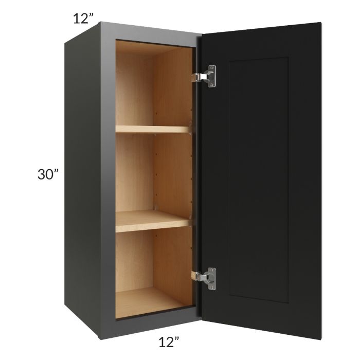 RTA Onyx Black Shaker 12" x 30" Wall Cabinet