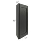 RTA Onyx Black Shaker 12" x 30" Wall End Angle Cabinet