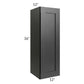 RTA Onyx Black Shaker 12" x 36" Wall Cabinet with 2 Decorative End Panels