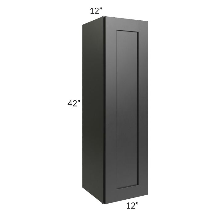 RTA Onyx Black Shaker 12" x 42" Wall Cabinet