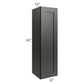 RTA Onyx Black Shaker 12" x 42" Wall Cabinet with 2 Decorative End Panels