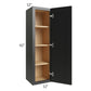 RTA Onyx Black Shaker 12" x 42" Wall Cabinet