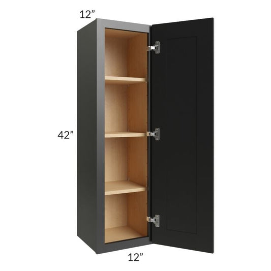 RTA Onyx Black Shaker 12" x 42" Wall Cabinet