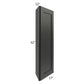 RTA Onyx Black Shaker 12" x 42" Wall End Angle Cabinet