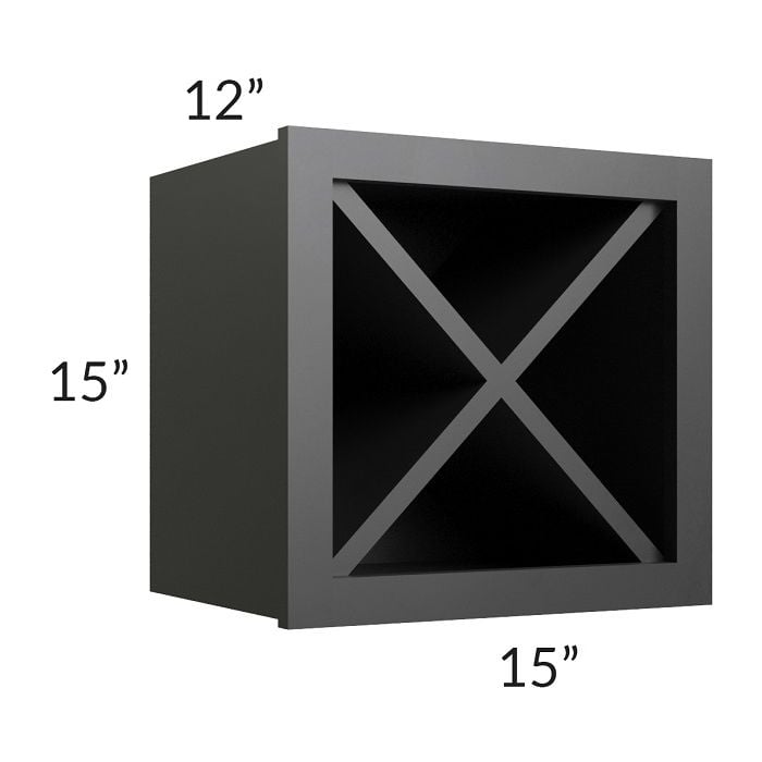 RTA Onyx Black Shaker 15" x 15" Wine Storage Cabinet
