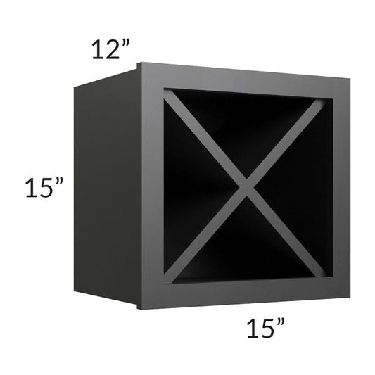 RTA Onyx Black Shaker 15" x 15" Wine Storage Cabinet
