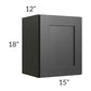 RTA Onyx Black Shaker 15" x 18" Wall Cabinet