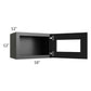 RTA Onyx Black Shaker 18" x 12" Decorative Wall Cabinet with Plain Glass