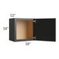 RTA Onyx Black Shaker 18" x 18" Wall Cabinet