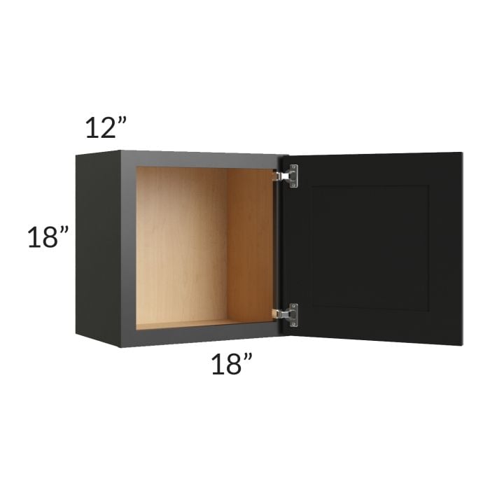 RTA Onyx Black Shaker 18" x 18" Wall Cabinet