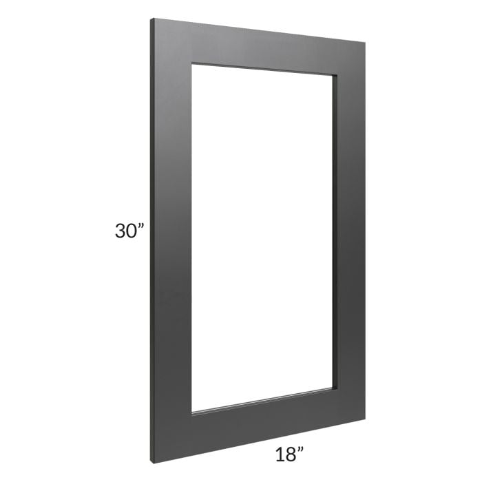 RTA Onyx Black Shaker 18" x 30" Glass Door