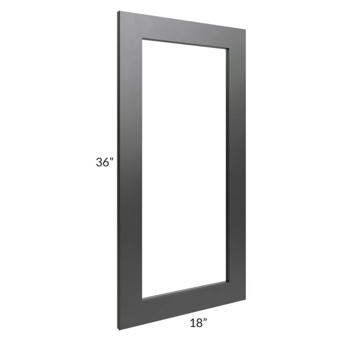 RTA Onyx Black Shaker 18" x 36" Glass Door