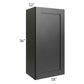 RTA Onyx Black Shaker 18" x 36" Wall Cabinet
