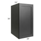 RTA Onyx Black Shaker 18" x 36" x 24" Split Pantry Wall Cabinet