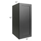 RTA Onyx Black Shaker 18" x 42" x 24" Split Pantry Wall Cabinet