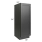 RTA Onyx Black Shaker 18" x 54" Split Pantry Base Cabinet