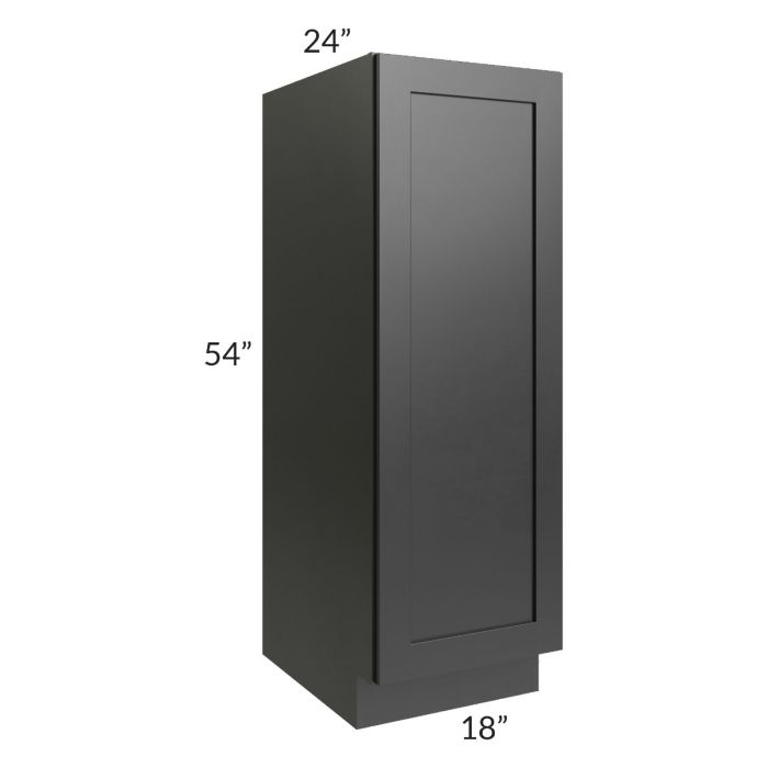 RTA Onyx Black Shaker 18" x 54" Split Pantry Base Cabinet