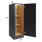 RTA Onyx Black Shaker 18" x 54" Split Pantry Base Cabinet