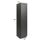 RTA Onyx Black Shaker 18" x 84" Utility Cabinet with 1 Decorative End Panel