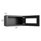 RTA Onyx Black Shaker 21" x 12" Decorative Wall Cabinet with Plain Glass
