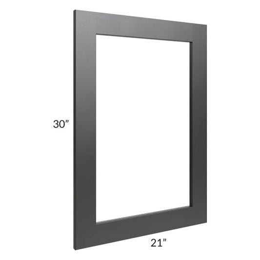 RTA Onyx Black Shaker 21" x 30" Glass Door