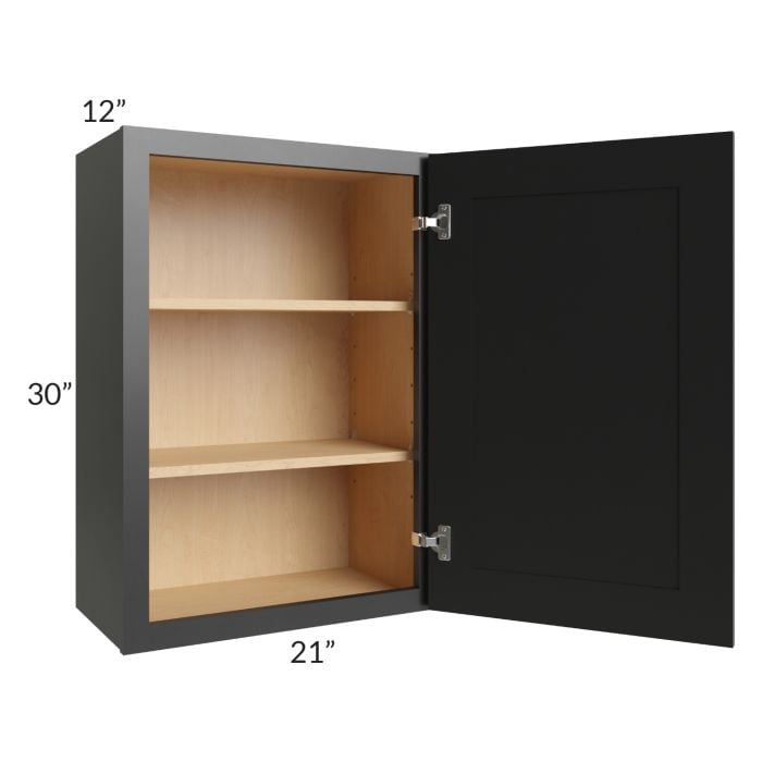 RTA Onyx Black Shaker 21" x 30" Wall Cabinet