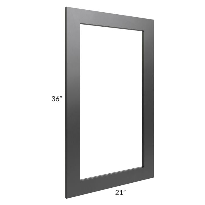 RTA Onyx Black Shaker 21" x 36" Glass Door