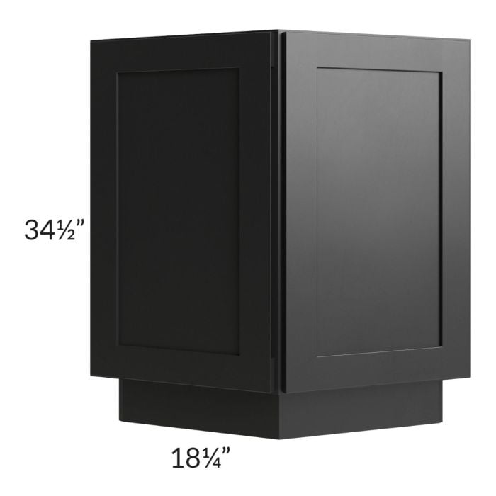 RTA Onyx Black Shaker 24" Base End Angle Cabinet