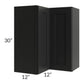 RTA Onyx Black Shaker 24" x 30" Easy Reach Corner Wall Cabinet