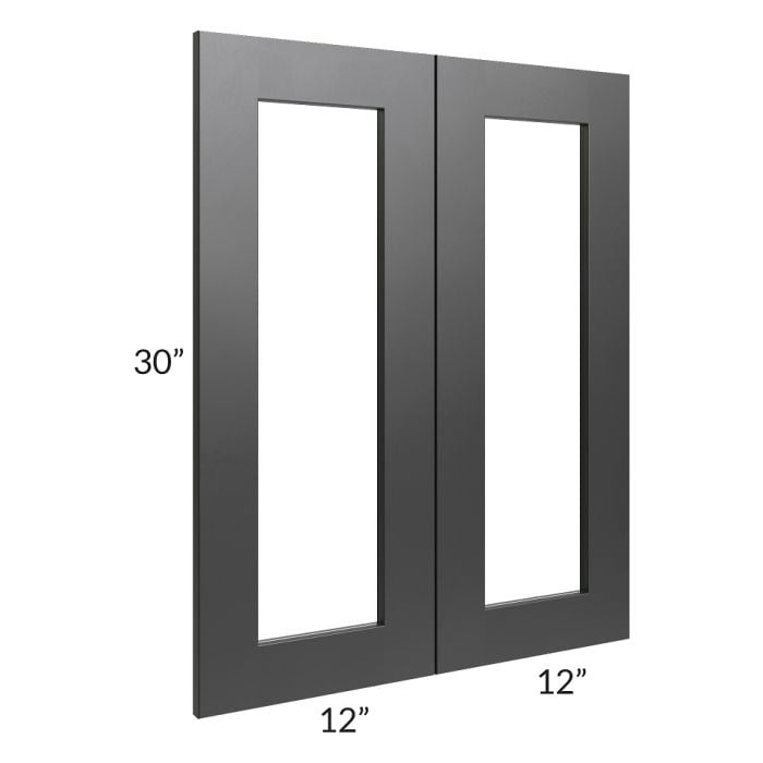 RTA Onyx Black Shaker 24" x 30" Glass Door