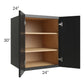 RTA Onyx Black Shaker 24" x 30" x 24" Split Pantry Wall Cabinet