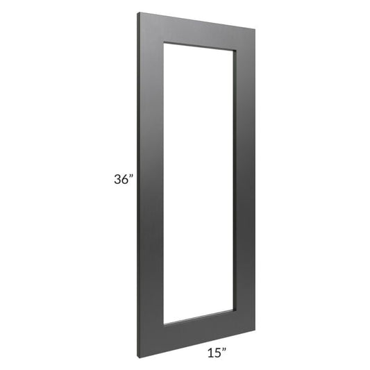RTA Onyx Black Shaker 24" x 36" Corner Glass Door
